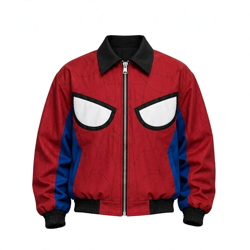 Red and blue side of the same jacket